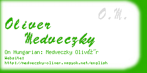 oliver medveczky business card